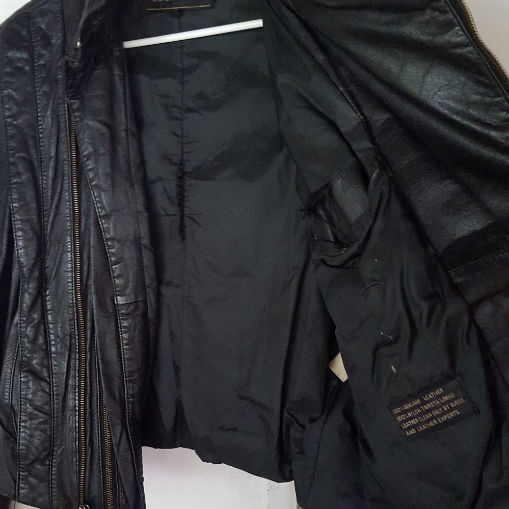 🚫SOLD🚫 80s Leather Jacket Moto Biker Motorcycle - Picture 5 of 8
